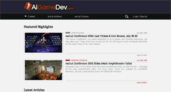 Desktop Screenshot of aigamedev.com