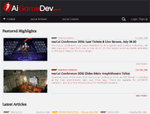 Tablet Screenshot of aigamedev.com